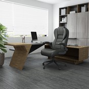 Boss Executive High Back LeatherPlus Flip Arm Chair, B8551-BK